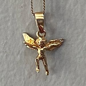 Angel / Cherub 3D 14k Gold Charm